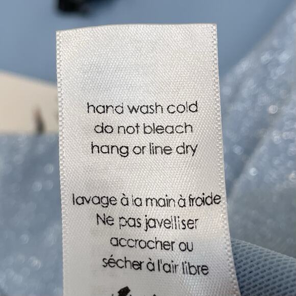 Naked Wardrobe Shimmer Crop Top Size 3X Blue Metallic Shiny Going Out Party - Picture 9 of 9